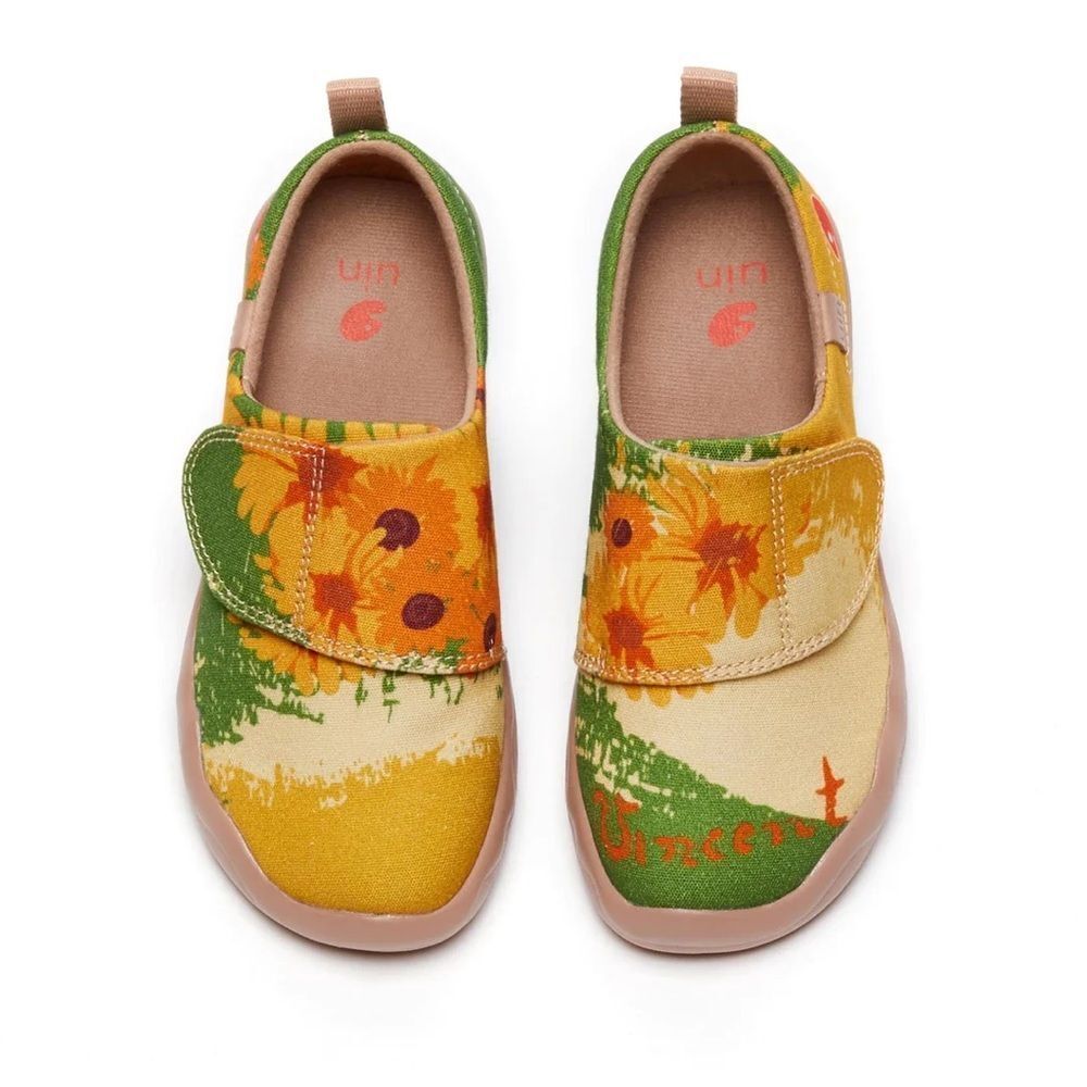 UIN Kid's Art Painted Travel Shoes (Van Gogh Sunflowers V5 Kid)
